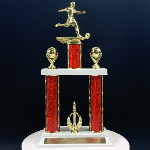 Two Poster Team Soccer Trophy